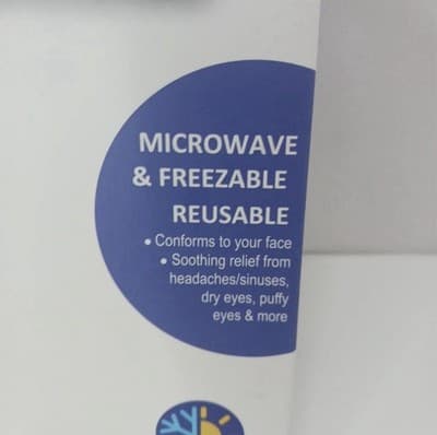 Gel Eye MASK Heat & Cold Therapy Microwavable NIB - Thumbnail 2