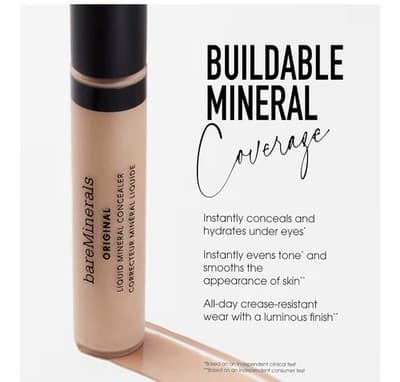 BareMinerals ~ Original Liquid Mineral Concealer ~ FAIR 1N ~ Full Size / 0.20 oz - Thumbnail 4