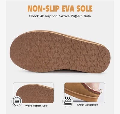 🧡 FITORY Women's Suede Slippers – Size 10 🧡 - Thumbnail 6