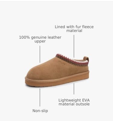 🧡 FITORY Women's Suede Slippers – Size 10 🧡 - Thumbnail 3