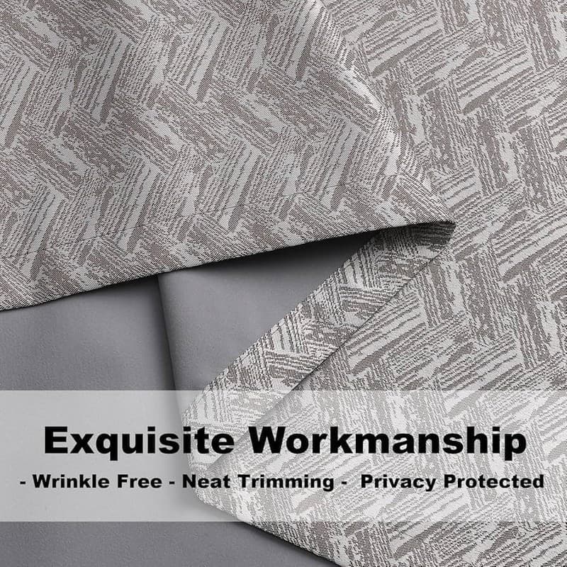 BULLPRINCESS Dark Grey Blackout Curtains, 2 Panels - Thumbnail 7