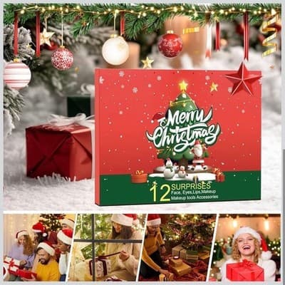 POPFEEL Christmas Makeup 12-Piece Advent Calendar Gift Set - Thumbnail 4