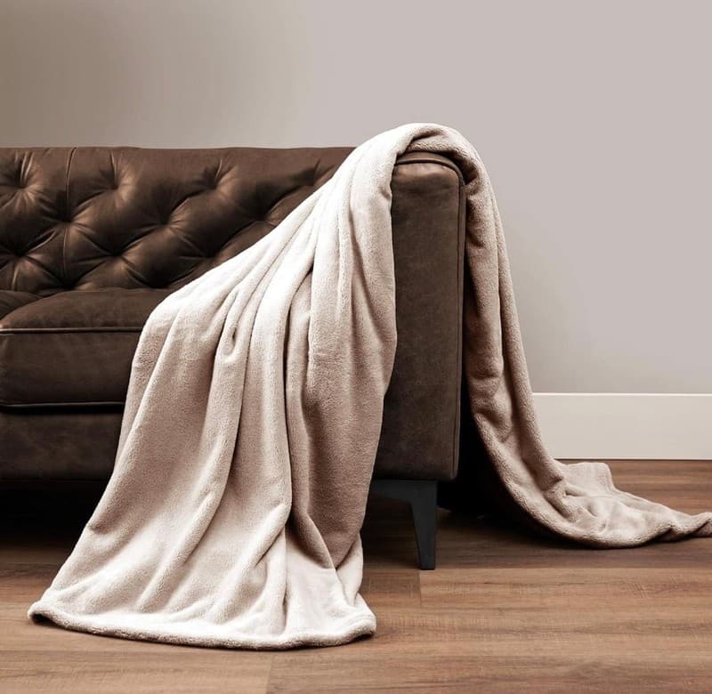 Northwest Ashford Home Cozy Twin (60" x 80"), Moonlight Taupe - Thumbnail 4