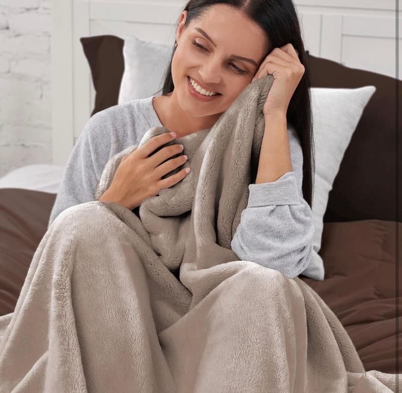 Northwest Ashford Home Cozy Twin (60" x 80"), Moonlight Taupe - Thumbnail 8
