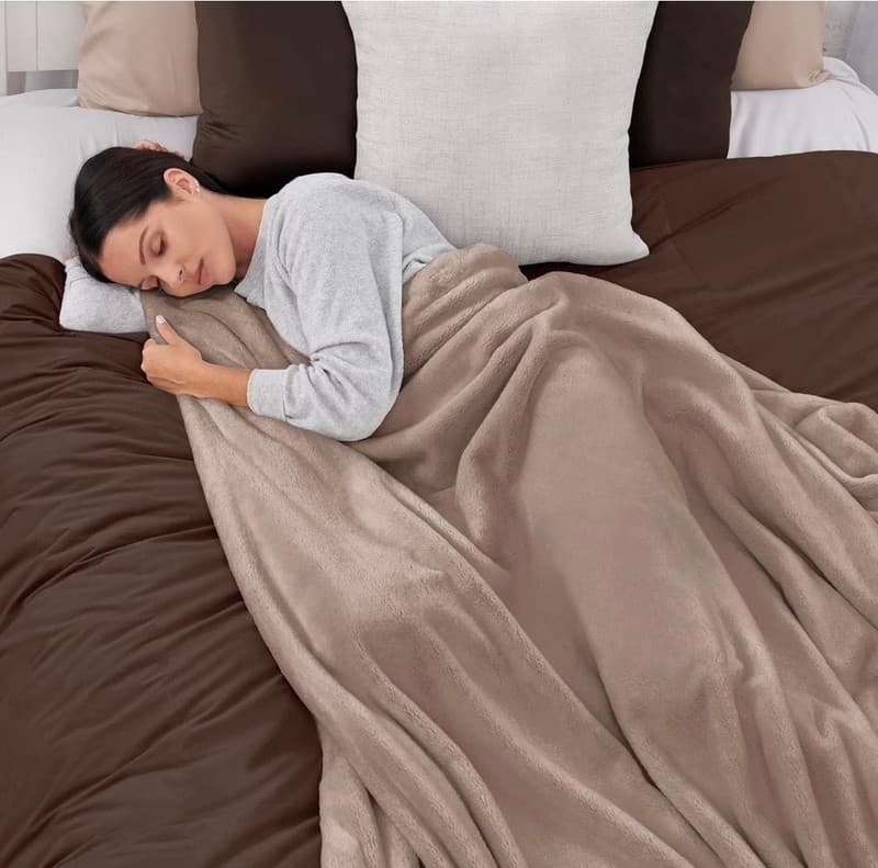 Northwest Ashford Home Cozy Twin (60" x 80"), Moonlight Taupe - Thumbnail 9