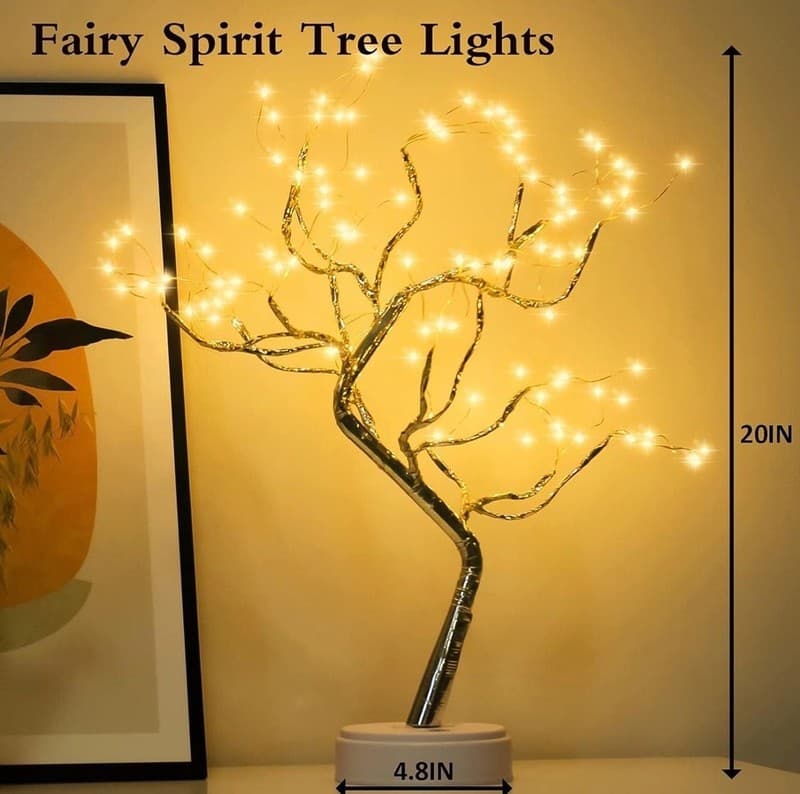 20in Decorative LED Fairy Spirit Tree Lamp with Remote Control - Thumbnail 3