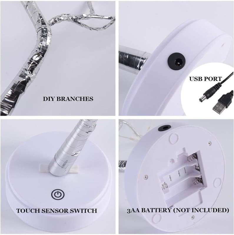 20in Decorative LED Fairy Spirit Tree Lamp with Remote Control - Thumbnail 8