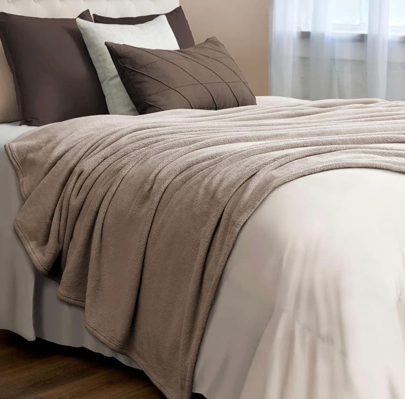 Northwest Ashford Home Cozy Twin (60" x 80"), Moonlight Taupe - Thumbnail 5
