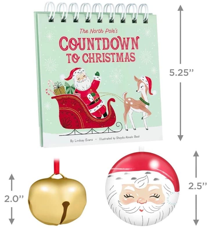 Hallmark Keepsake The North Pole's Countdown to Christmas Ornaments and Book Set - Thumbnail 5