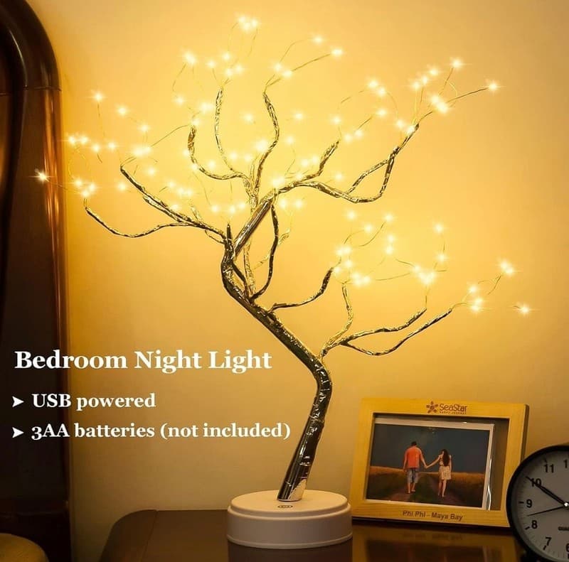20in Decorative LED Fairy Spirit Tree Lamp with Remote Control - Thumbnail 7