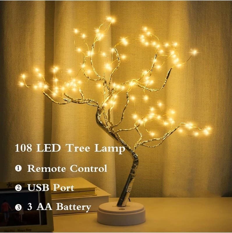 20in Decorative LED Fairy Spirit Tree Lamp with Remote Control - Thumbnail 4