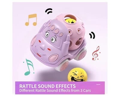 🎁 Baby Push-N-Go Rattle Cars (4-Pack) – Perfect for 6 Months to 3 Years! 🚗✨ - Thumbnail 5