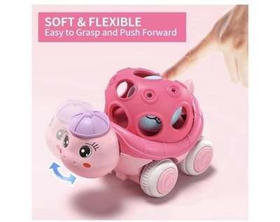 🎁 Baby Push-N-Go Rattle Cars (4-Pack) – Perfect for 6 Months to 3 Years! 🚗✨ - Thumbnail 3