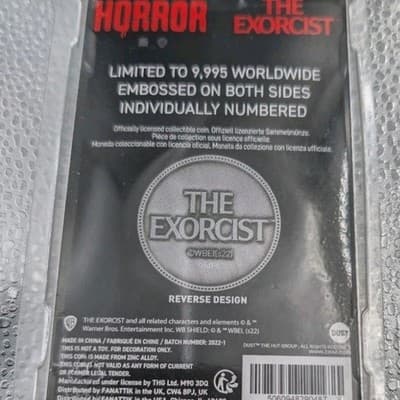 THE EXORCIST Limited Edition Collectible Coin ONLY 9,995 MADE - Thumbnail 2