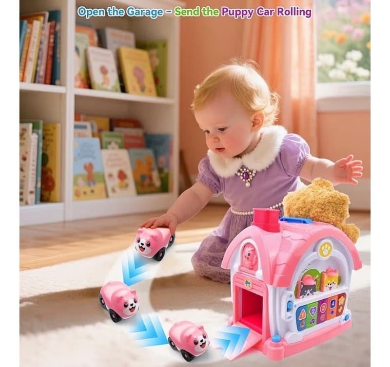 Toys for 1+ Old Girls – 9-in-1 Montessori Musical Toddler Activity House with - Thumbnail 7