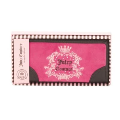 NWT Juicy Couture Key to Juicy Long Accordion Zip Around Wallet Pink Velour with - Thumbnail 3