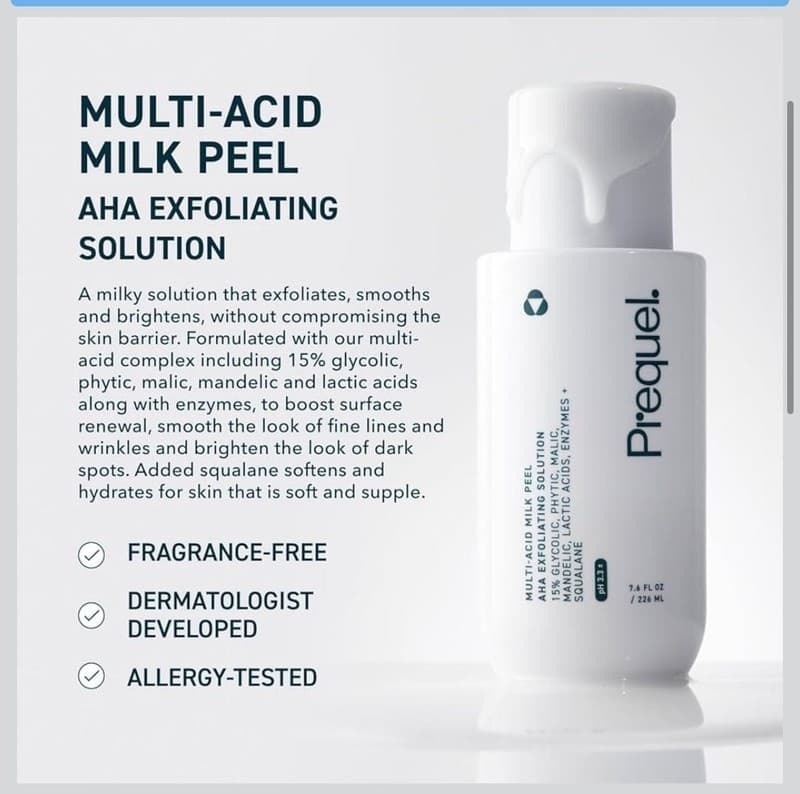 Prequel Multi-Acid Milk Peel AHA Exfoliating Solution 7.6 fl oz - Thumbnail 2