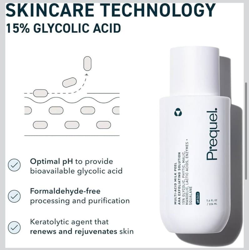 Prequel Multi-Acid Milk Peel AHA Exfoliating Solution 7.6 fl oz - Thumbnail 4