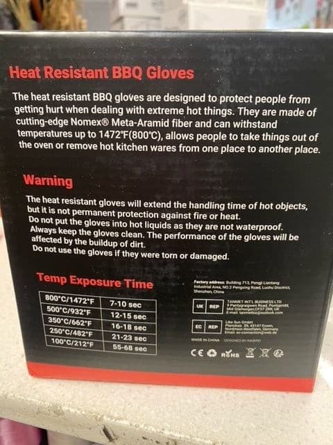 BBQGO Extreme Heat Resistant BBQ Grill Gloves 1472°F Silicone Non-Slip 14-Inch - Thumbnail 2