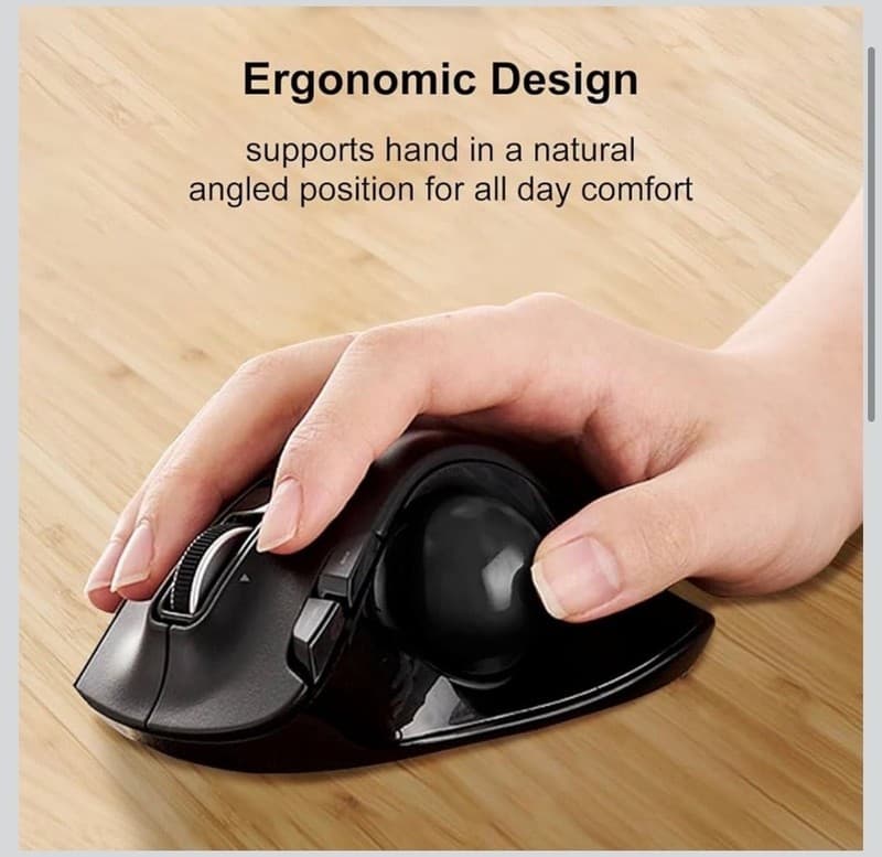 ELECOM EX-G Wireless Thumb-Operated Trackball Mouse M-XT3DRBK-G - Thumbnail 2