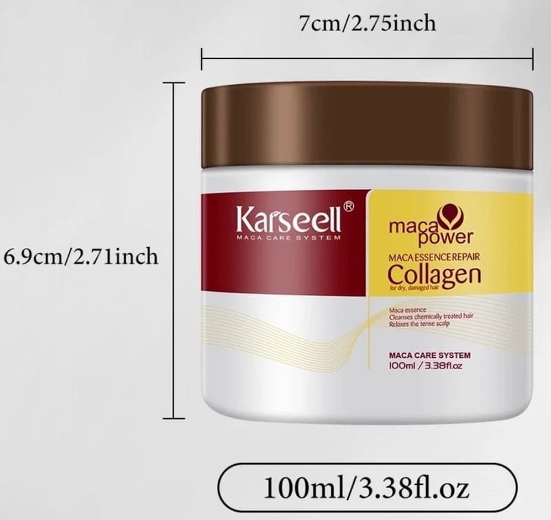 Karseell Maca Power Collagen Hair Mask for Dry Damaged Hair 100ml / 3.38fl.oz - Thumbnail 2