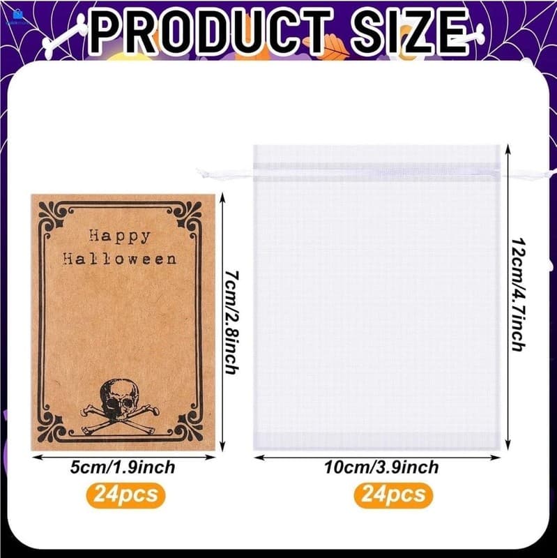 24 Pairs Halloween Dangle Earring Set with Gift Bags and Display Cards - Thumbnail 3