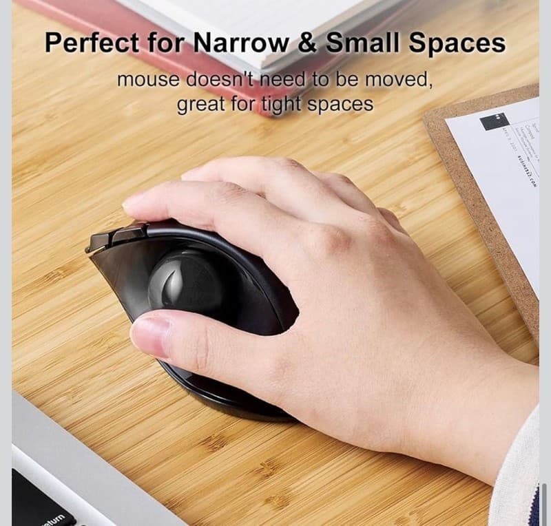 ELECOM EX-G Wireless Thumb-Operated Trackball Mouse M-XT3DRBK-G - Thumbnail 6