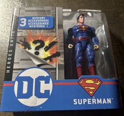 DC SUPERMAN 4" Action Figure — 1st Edition +3 Mystery Accessories (New) - Thumbnail 2