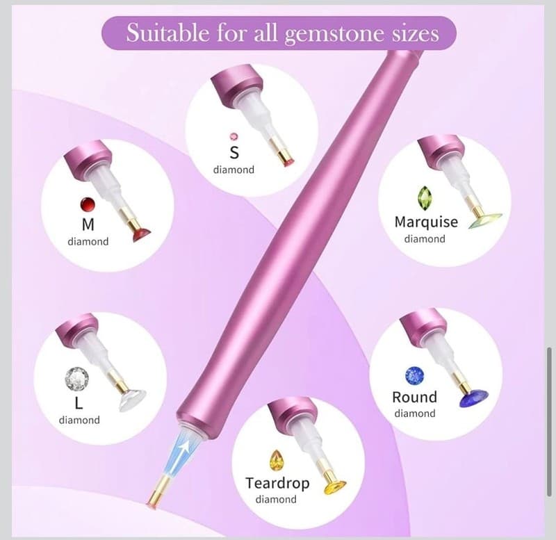 GOKEI Vacuum Diamond Art Painting Pen, Electric Wax-Free Suction Tool Kit with S - Thumbnail 5