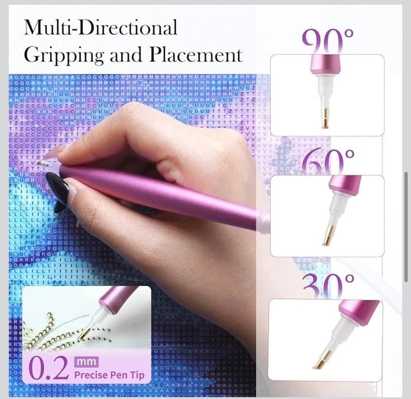 GOKEI Vacuum Diamond Art Painting Pen, Electric Wax-Free Suction Tool Kit with S - Thumbnail 4