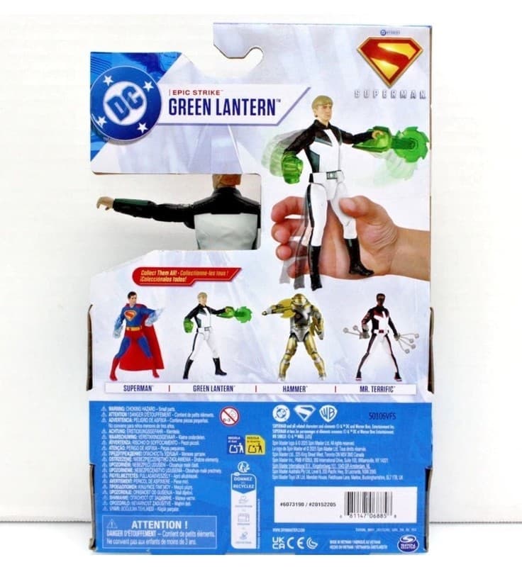 Spin Master DC Comics Superman Epic Strike Green Lantern 6-Inch Action Figure - Thumbnail 6