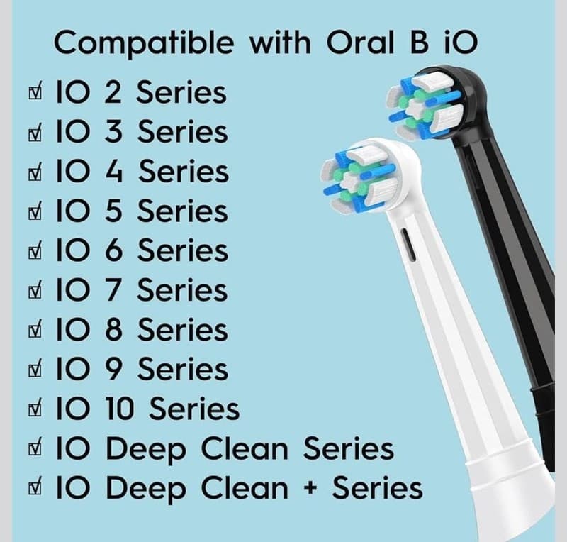 12PCS iO Series Toothbrush Heads Compatible with Oral B iO 2/3/4/5/6/7/8/9/10,Gu - Thumbnail 2