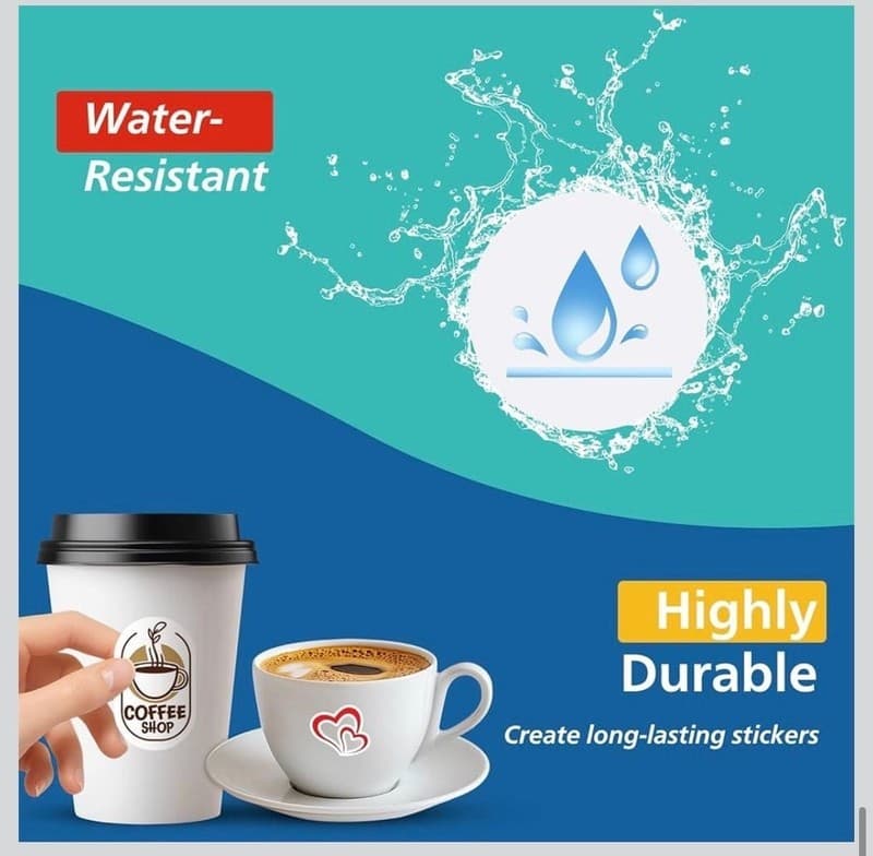 BihaoBaozhuang 25 Sheets Premium Glossy Printable Vinyl Sticker Paper for Inkjet - Thumbnail 4