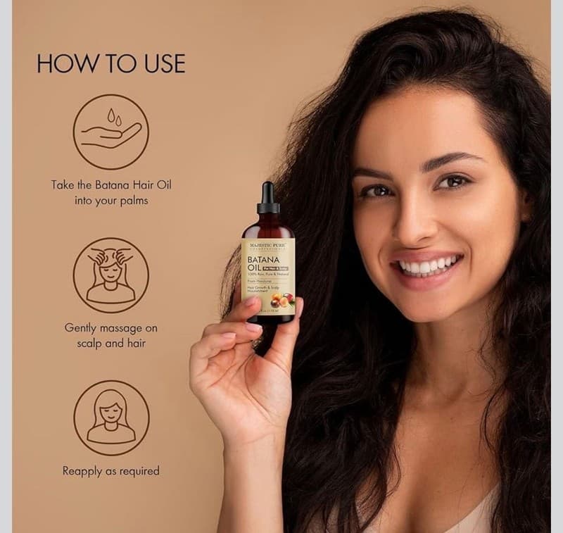 Majestic Pure Batana Oil for Hair & Scalp, 4 fl oz - Thumbnail 4