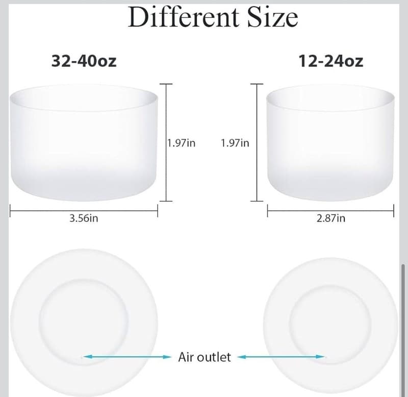 Swtroom Silicone Water Bottle Boot Protector White 2.95in : , - Thumbnail 4