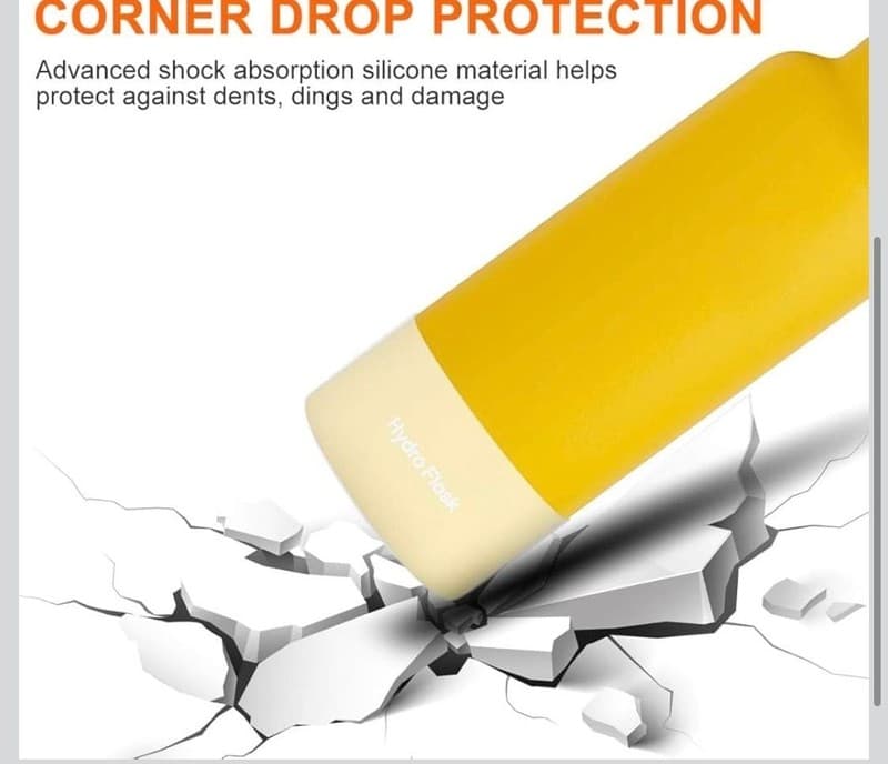 Swtroom Silicone Water Bottle Boot Protector White 2.95in : , - Thumbnail 3