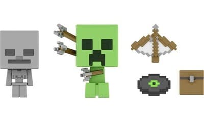 Minecraft Mob Head Minis Creeper Target Practice BowArrow Music Disc Collectable - Thumbnail 2