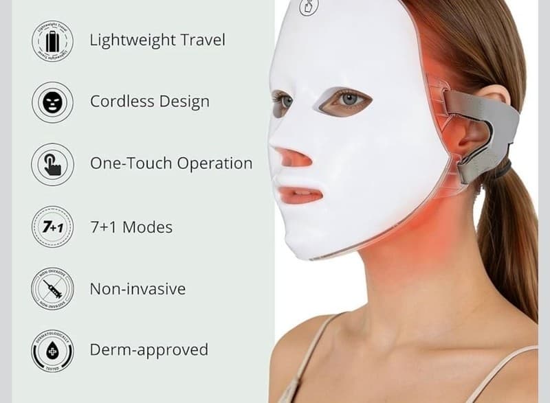 IOBTY 7 Color LED Facial Beauty Light Therapy Instrument Cordless Face Mask - Thumbnail 3