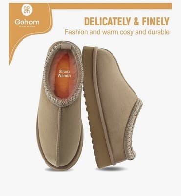 Gohom Platform Slippers / Mini Boots for Women Size 10 - Thumbnail 3