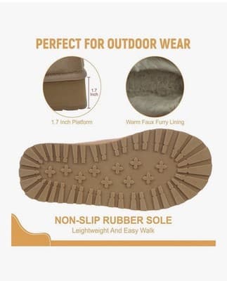 Gohom Platform Slippers / Mini Boots for Women Size 10 - Thumbnail 5