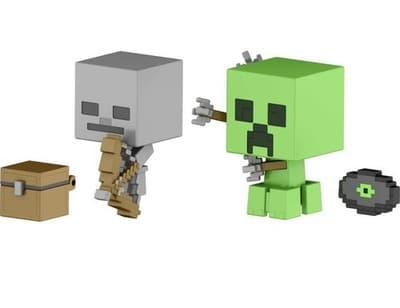 Minecraft Mob Head Minis Creeper Target Practice BowArrow Music Disc Collectable - Thumbnail 4
