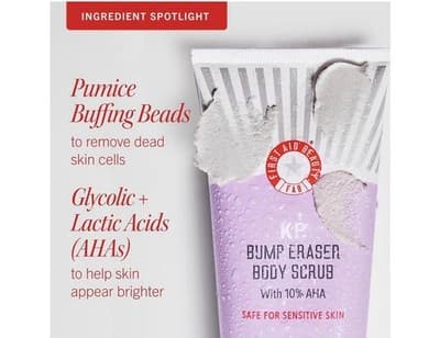 First Aid Beauty KP Bump Eraser Body Scrub 4oz Full Size Brand New - Thumbnail 4