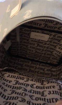 Juicy Couture Besteseller Rosie Mini Backpack Gothic Denim White JC Logo NWT - Thumbnail 10