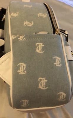 Juicy Couture Besteseller Rosie Mini Backpack Gothic Denim White JC Logo NWT - Thumbnail 7