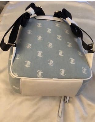 Juicy Couture Besteseller Rosie Mini Backpack Gothic Denim White JC Logo NWT - Thumbnail 4