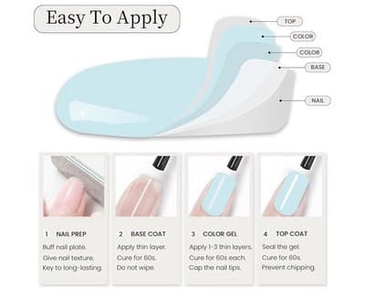 💙 MAYCHAO Sky Blue Gel Nail Polish – 15ml (NEW) - Thumbnail 6