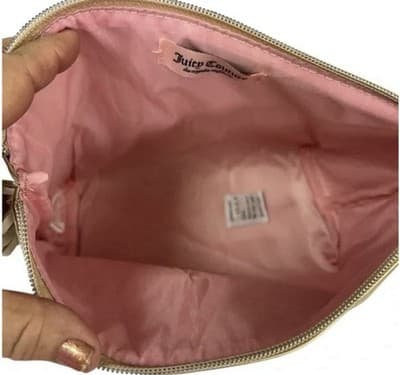 ✨ Juicy Couture Gold Fringe Makeup Pouch – Rhinestone Logo – NWT ✨ - Thumbnail 6