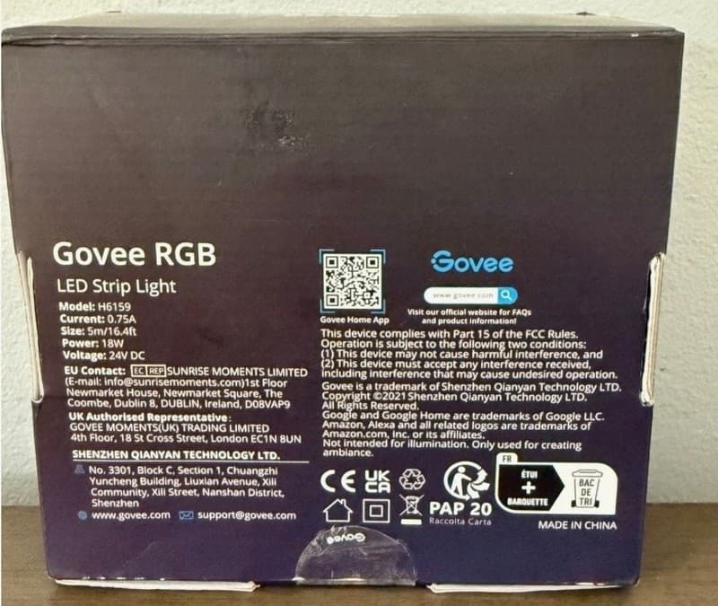 Govee RGB LED Strip Light 16.4ft/5m Model H6159 - Thumbnail 2