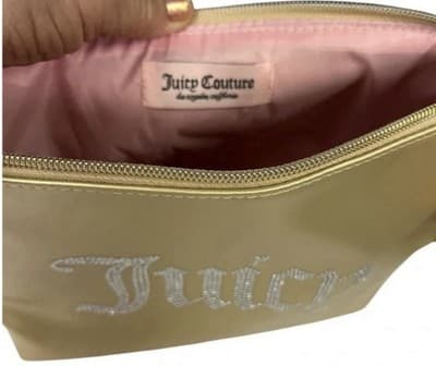 ✨ Juicy Couture Gold Fringe Makeup Pouch – Rhinestone Logo – NWT ✨ - Thumbnail 5