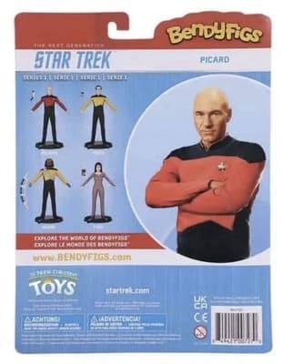 NOBLE COLLECTION BENDYFIGS STAR TREK Captain Picard 7" Action FIGURE - Thumbnail 2